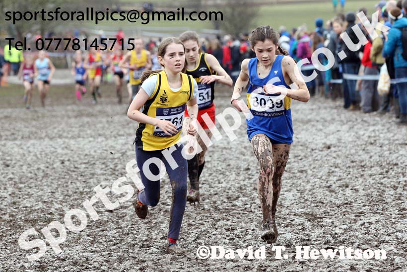 Girls under-13s 2018 British Inter Counties Cross Country Champs., Prestwold Hall, Loughborough. Photo: David T. Hewitson/Sports for All Pics